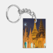 Gouden Stupa En Tempels Sleutelhanger (Voorkant Links)