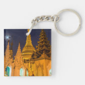 Gouden Stupa En Tempels Sleutelhanger (Achterkant)