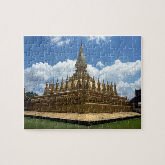 gouden stupa laos legpuzzel (Horizontaal)