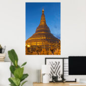Gouden Stupa Pagoga Poster (Thuiskantoor)
