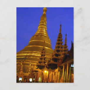 gouden stupa shwedagon nacht briefkaart