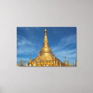 Gouden Stupa-tempel Canvas Afdruk