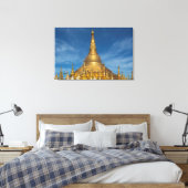 Gouden Stupa-tempel Canvas Afdruk (Insitu (Slaapkamer))