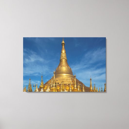 Gouden Stupa-tempel Canvas Afdruk (Voorkant)