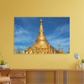 Gouden Stupa-tempel Canvas Afdruk (Insitu (Woonkamer))
