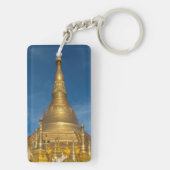 Gouden Stupa-tempel Sleutelhanger (achterkant)
