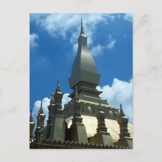 gouden stupa top lao briefkaart (Voorkant)
