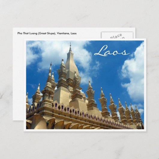 gouden stupa topjes briefkaart (Voorkant / Achterkant)