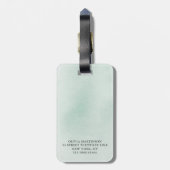 Gouden Succulenten Groene Monogram Bagage Label (Achterkant verticaal)