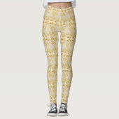 Gouden suiker schedel motief leggings (Voorkant)