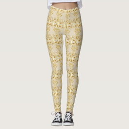 Gouden suikerschedel motief leggings