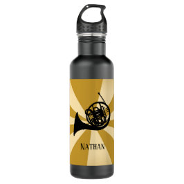 Gouden Sunburst Franse hoorn messing muziekinstrum Waterfles