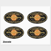 Gouden Sunburst Zwart Label Honey Jar Stickers (Vel)
