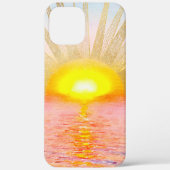 Gouden Sunset Sun Mandala Waterverf Zee Case-Mate iPhone Case (Achterkant)