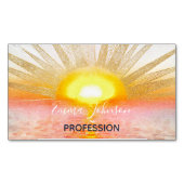 Gouden Sunset Sun Mandala Waterverf Zee Magnetisch Visitekaartje (Voorkant)