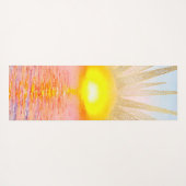 Gouden Sunset Sun Mandala Waterverf Zee Yogamat (Achterkant (horizontaal))