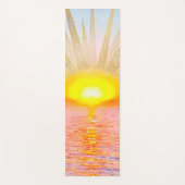 Gouden Sunset Sun Mandala Waterverf Zee Yogamat (Voorkant)