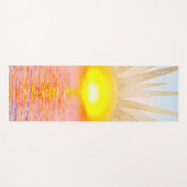 Gouden Sunset Sun Mandala Waterverf Zee Yogamat (Voorkant (horizontaal))