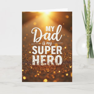 Gouden Superheld Vader Kaart
