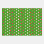 Gouden Surfboard Hond Zeemeeuw Roze Gift Wrap Set  Inpakpapier Vel (Voorkant 2)