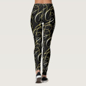  gouden Swashes op elke kleur Leggings (Achterkant)