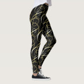 gouden Swashes op elke kleur Leggings (Rechts)
