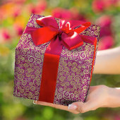 gouden swirls patroon classy schattig meisje roze tissuepapier