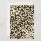 Gouden Swirls Tiara Zoete Diamanten 16 Feest Kaart (Achterkant)