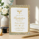 Gouden Symbool Verpleegschool Afstudeerfeest Kaart