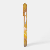 Gouden symfonie van bloeiende abstracte bloemblaad iPhone 16 hoesje (Linkerkant)