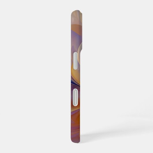 Gouden symfonie van bloeiende abstracte bloemblaad iPhone 16 hoesje (Rechterkant)