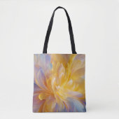 Gouden Symfonie van Bloeiende Abstracte Bloemblaad Tote Bag (Voorkant)