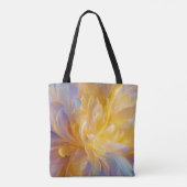 Gouden Symfonie van Bloeiende Abstracte Bloemblaad Tote Bag (Achterkant)