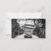 Gouden sympathie begrafenis bloemen & foto dank u notitiekaartje (Achterkant)