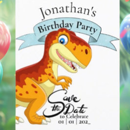 Gouden T Rex, Gelukkige Verjaardag Jongen Briefkaart
