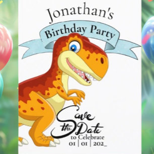 Gouden T Rex, Gelukkige Verjaardag Jongen Briefkaart