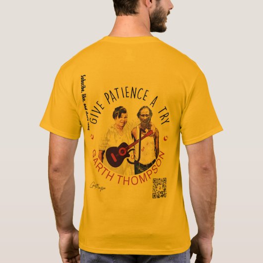 Gouden T-shirt basic stijl (Achterkant)