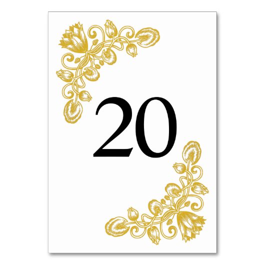  gouden tabel 20 kaart (Voorkant)