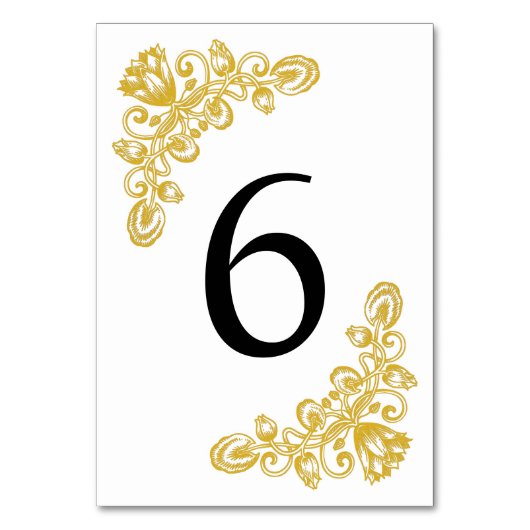 gouden tabel 6 kaart (Voorkant)