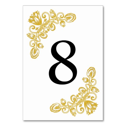  gouden tabel 8 kaart (Achterkant)