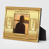 Gouden Tafel Foto Herdenking Fotoplaat (Zijkant)