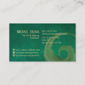 Gouden Tai Chi en Qigong - Bamboe Visitekaartje (Achterkant)