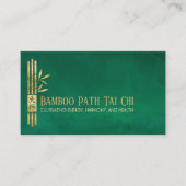 Gouden Tai Chi en Qigong - Bamboe Visitekaartje (Voorkant)
