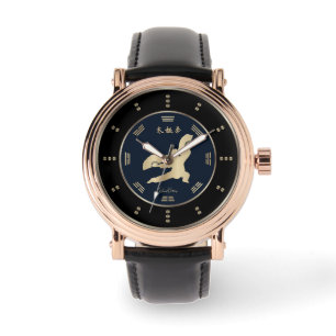 Gouden Tai Chi fan luxe Horloge