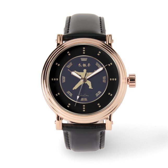 Gouden Tai Chi Luxe Horloge (Voorkant)