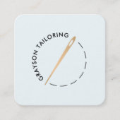 Gouden Tailoring Naald en Draad Vierkante Visitekaartje (Voorkant)