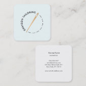 Gouden Tailoring Naald en Draad Vierkante Visitekaartje (Voorkant / Achterkant)