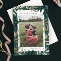 Gouden takken Vrolijk Kerstfeest 3 Foto