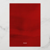 Gouden Takken Waterverf Bladgroen Kerstfeest Folie Uitnodiging (Achterkant)