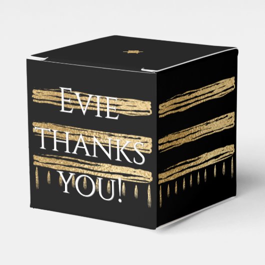 Gouden Tallit Bar/Bat Mitzvah klassieke favor doos Bedankdoosjes (Voorkant Zijde)